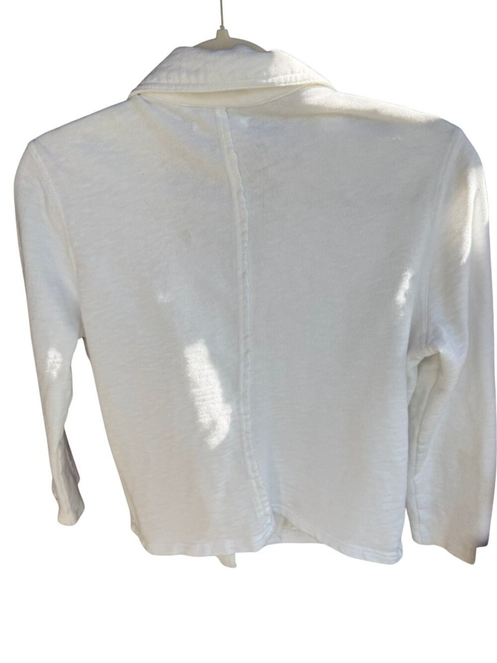 Aeropostale White Moto Sweatshirt Jacket 🤍 Size M - Picture 5 of 6